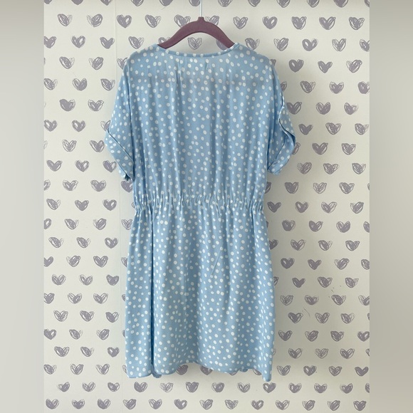 Zara Girls Dress Light Blue with Polka Dots. Size 7 - Picture 5 of 5